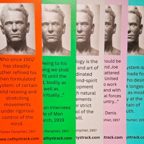 Pilates Bookmarks, set of 5